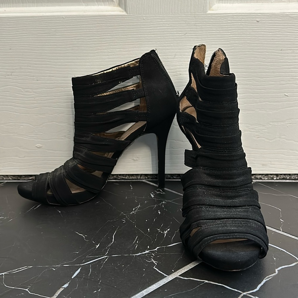 BCBG Black Cage Heels
